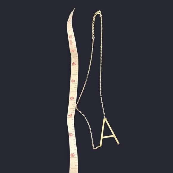 Monogram Sideway Letter “A” Gold necklace - Picture 3 of 8